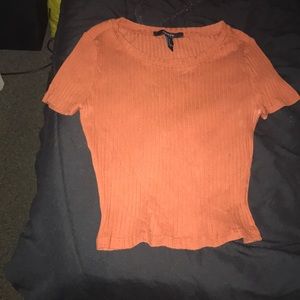 Forever 21 Brown Ribbed Crop Top. Size Small.